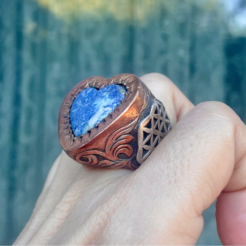 Powerful Pitango Copper Ring- Soladite Gemstone C… - image 4